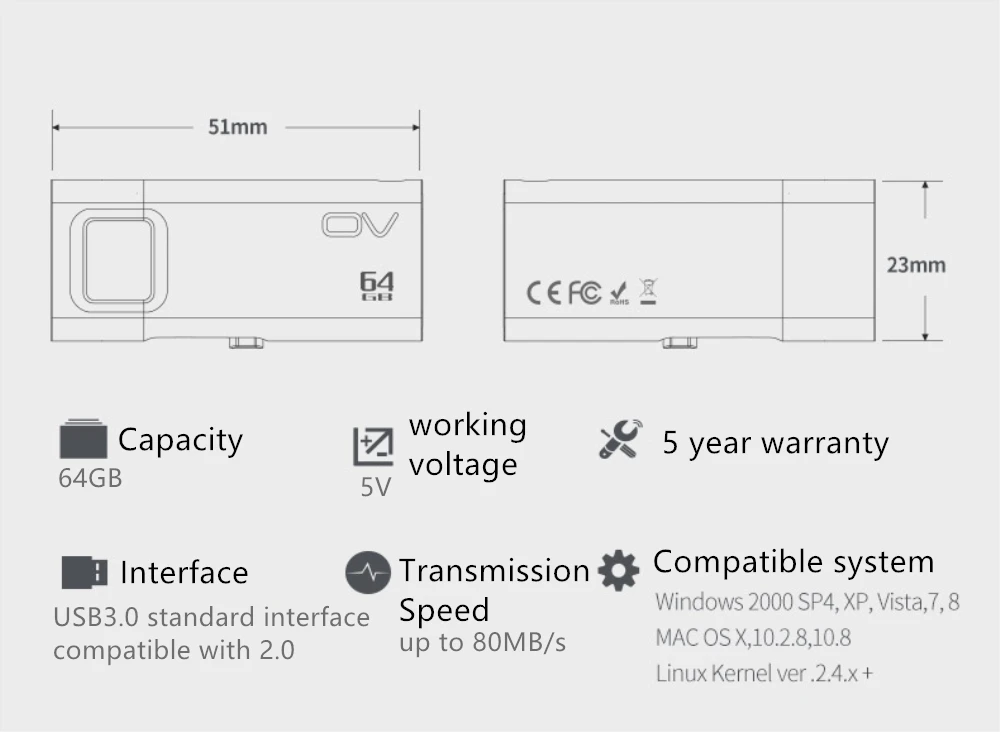 OV 16 ГБ 32G 64 Гб USB3.0 U Диск высокоскоростной флеш-накопитель скорость чтения 80 МБ/с./с слайдер дизайн высокая скорость удобство