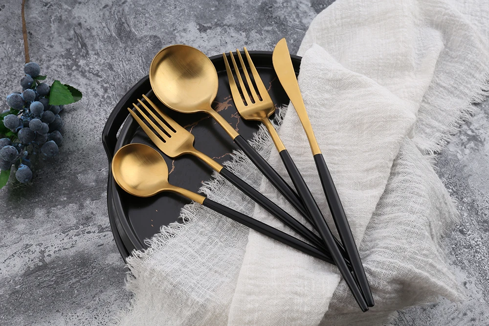 Best cuberterias acero inox 304 нержавеющая сталь tofok столовые приборы Таблица услуг комплект покрытый чехол bestekset стол ножи вилы ложка