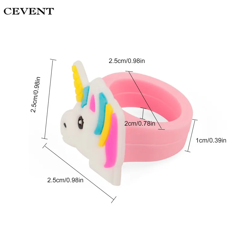 CEVENT 10 шт./лот единорог украшение для вечеринки кольцо с единорогом Детские