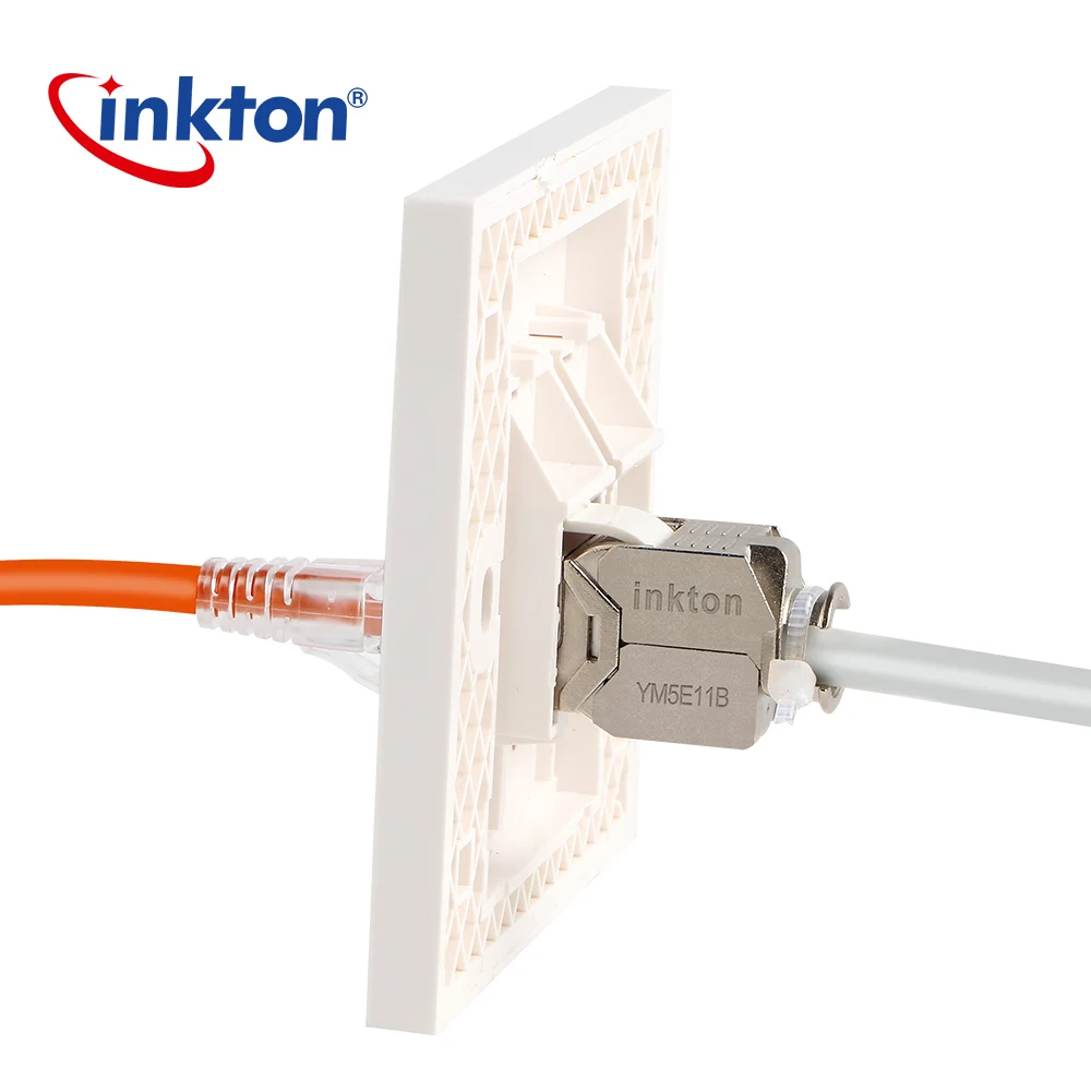 Inkton Cat5e Ethernet разъем FTP Keystone Jack RJ45 модульный кабель с головкой Щит сетевой для