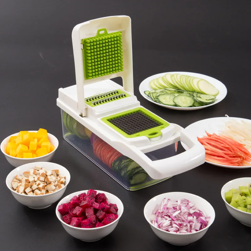 Овощерезка мандолина с большим контейнером Spiralizer овощерезка Dicer терка для