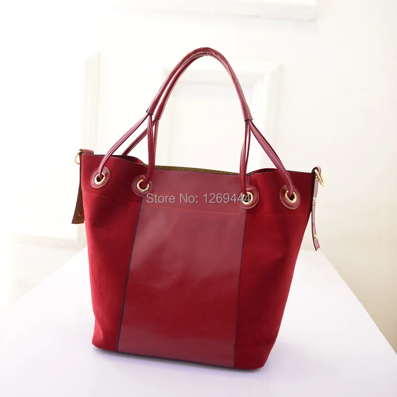 2014 Winter Korean version of the European and American casual fashion trend PU handbag bucket shoulder diagonal handbags wholes | Багаж и