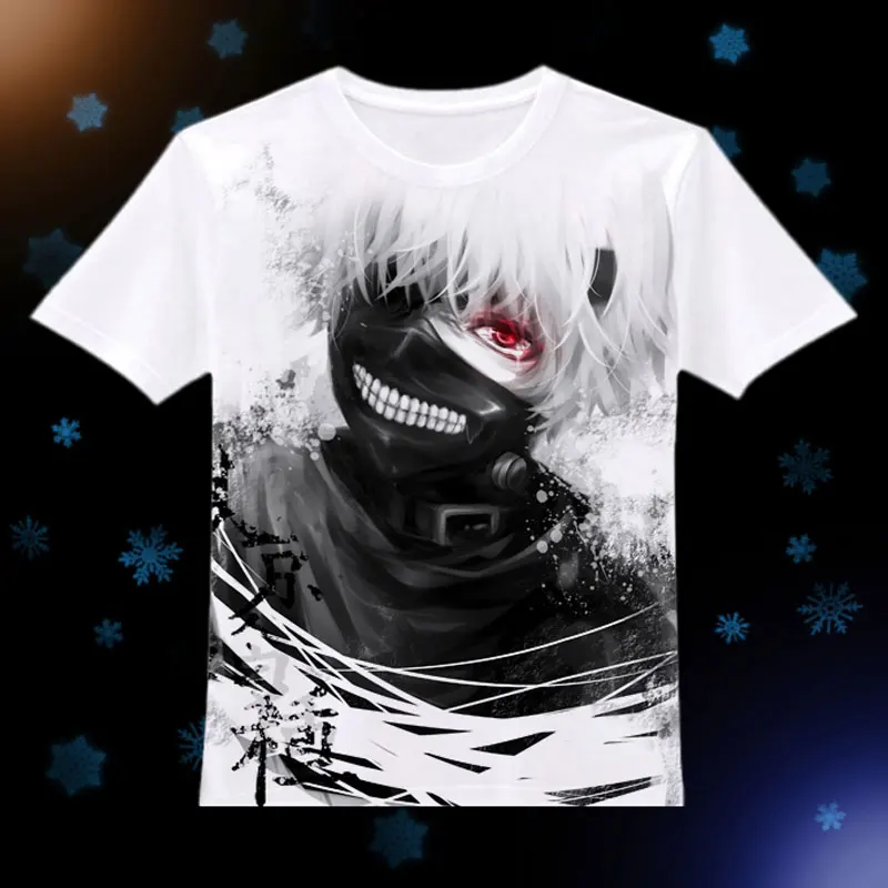 Токийский Гуль футболки Аниме Kirishima Touka Kaneki Ken Косплей Футболка Повседневные