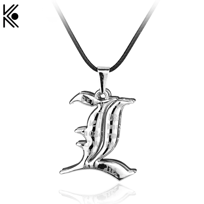 Японский аниме DEATH NOTE сплав маленький L двойной знак ожерелье Макси массивные