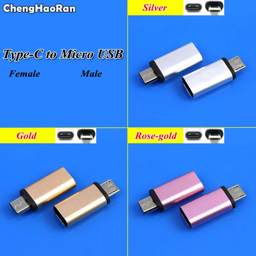 ChengHaoRan 1 шт. USB 3 Type-C разъем к Micro конвертеру переходник Мама-папа адаптер для