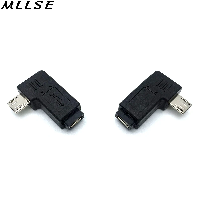 MLLSE 1 шт. 90 градусов правый/левый Угол Micro USB штекер f удлинитель адаптер для Android