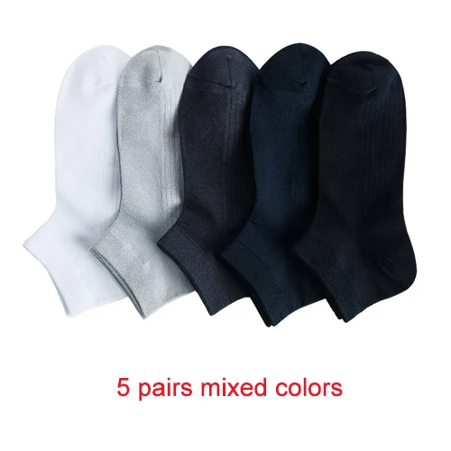 5pairs mixed colors 5 пар, xiaomi 365, весенние и летние дышащие антибактериальные мужские носки, мягкие удобные Серебристые ионные антибактериальные носки, Новинка - Цвет: 5pairs mixed colors