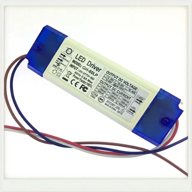 40W 50W 60W Светодиодный драйвер 10 30x3W 600mA DC54 105V Мощный светодиодный источник