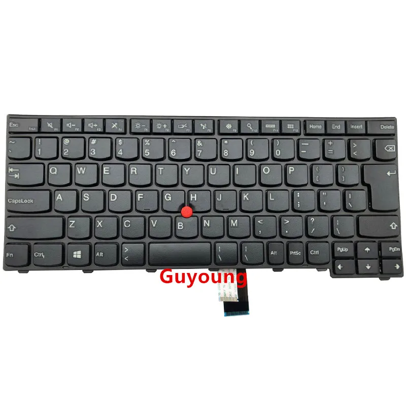 Клавиатура для ноутбука с британской раскладкой F LENOVO THINKPAD L440 L450 L460 T431S T440 T440P T440S T450 T450S черный