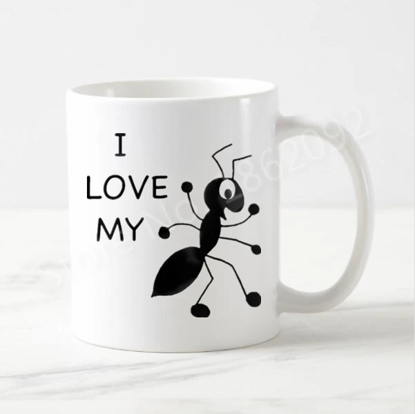 Забавные футболки с надписью I Love My тетей Ant Кофе кружка Новинка тетушка чайные