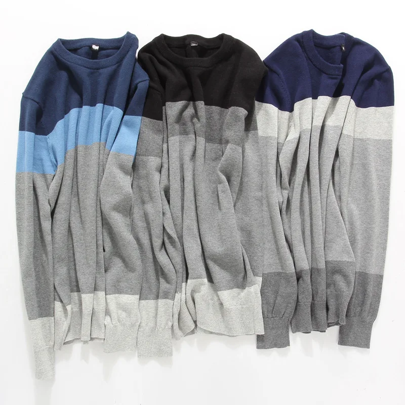 Осенний брендовый Мужской Повседневный свитер с круглым вырезом мужской пуловер вязаные мужские свитера пуловеры M-4XL YH15108