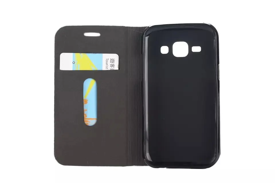 Роскошный кожаный чехол-кошелек с откидной крышкой для Samsung Galaxy J1 4G J100 чехол