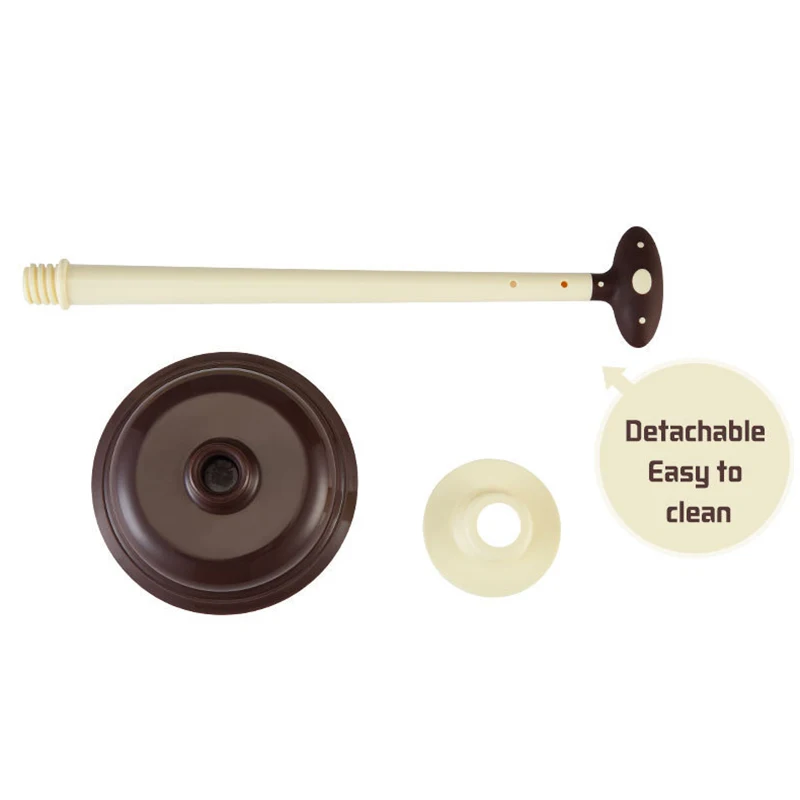 Plastic Manual Drain Plunger Strong Washer Toilet Tool With Toilet Brush Set Handle Kitchen Toilets Bathroom Cleaning Tool