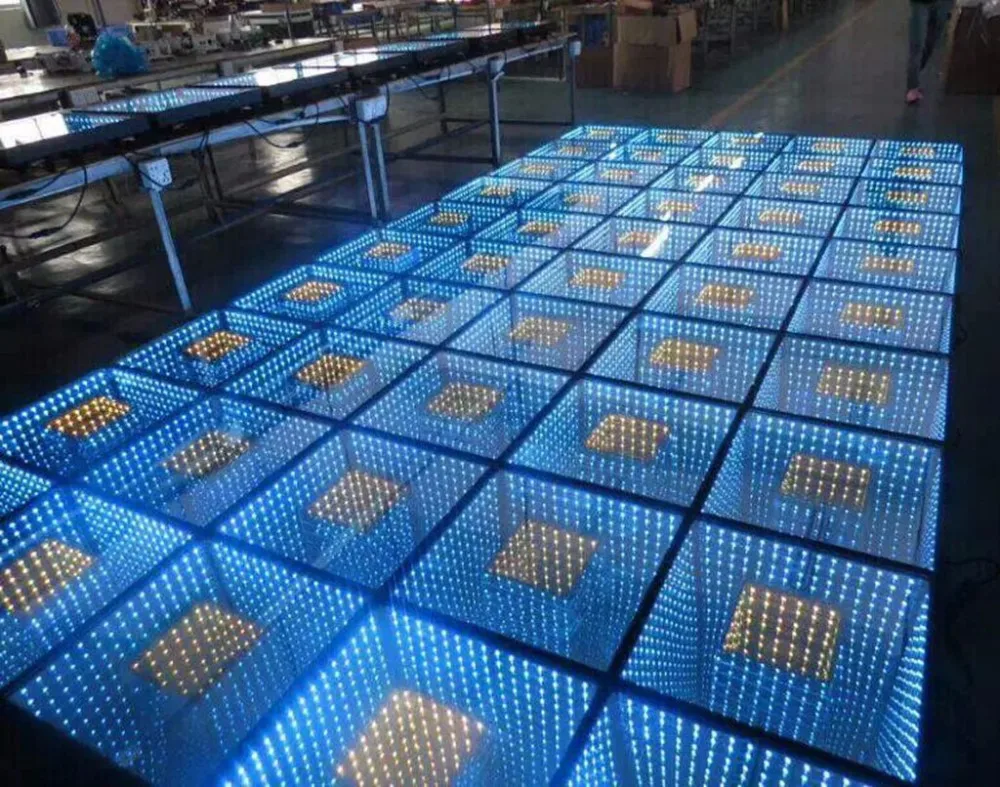 TP-E24 TIPTOP свадебное украшение зеркало 3D Led танцпол с эффектом тоннеля времени, 60 шт. 5050 SMD Epistar Светодиоды зеркало