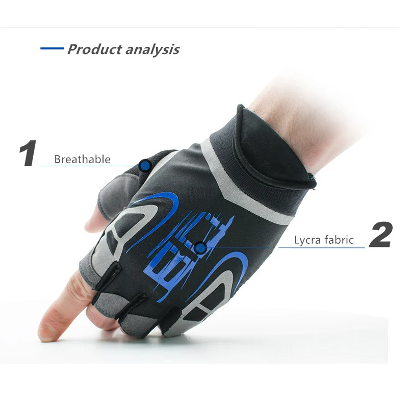Pro Половина перчатки пальцев Для мужчин для Фитнес спортивные Вес подъема