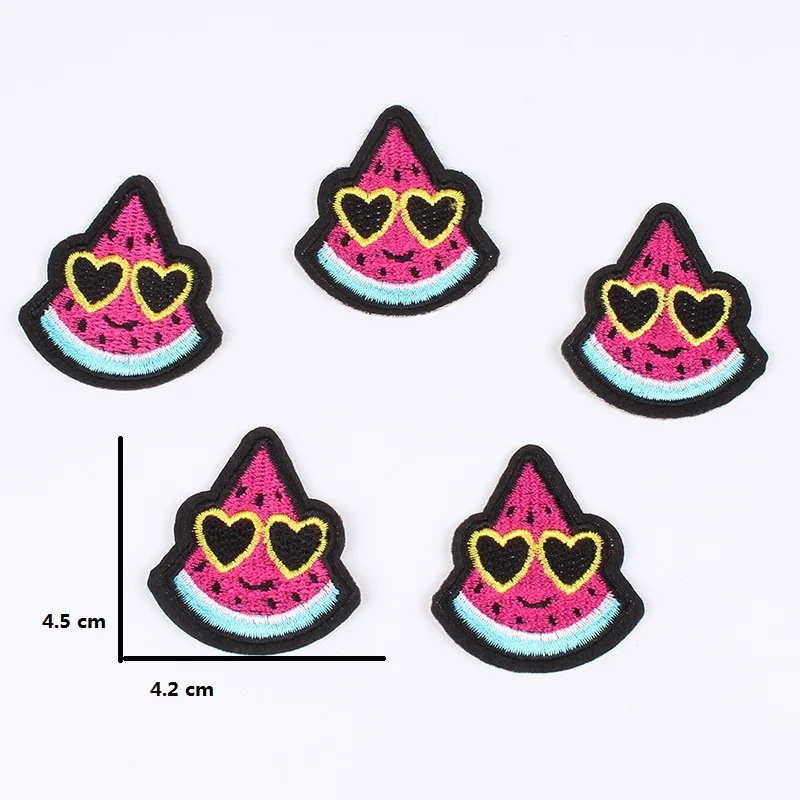 10pcs/lot Funny Watermelon Stickers For Kids Hats Jeans Pants Coats Embroidery Fabric Appliques Sew On Garments Badge | Дом и сад