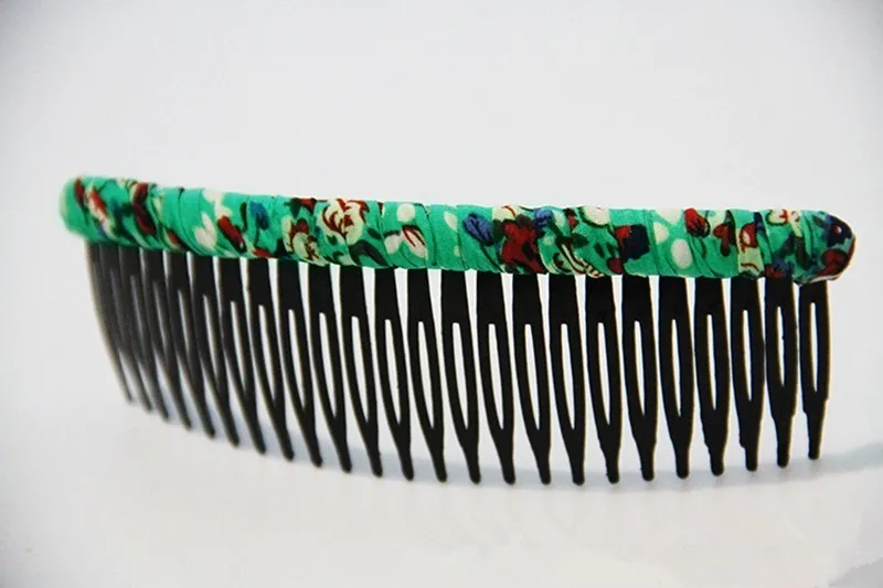 DIY Cloth Winding Headwear Fringe Hairpin 24 Tooth Hair Comb Insert Combs Claw Clips Jewelry Barrettes | Красота и здоровье