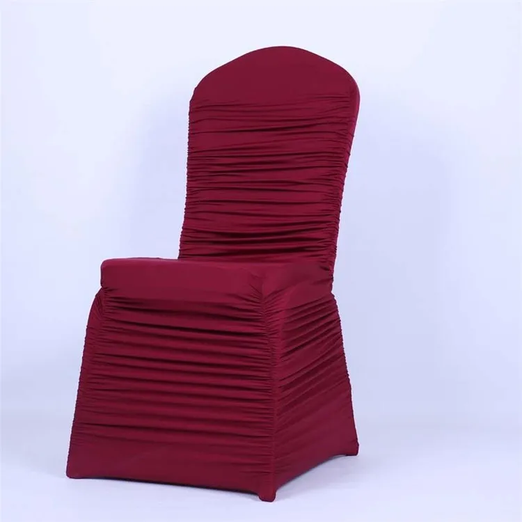 

Marious Big Discount 100pcs/lot Ruffle Chair Cover event Spandex Lycra banquet Chair Covers for wedding FREE SHIPPING
