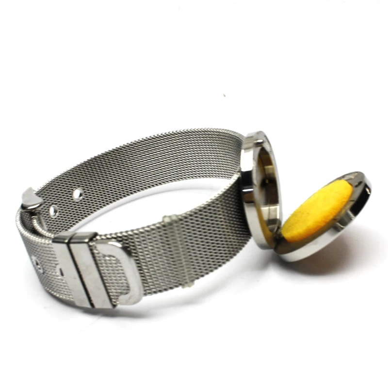 Круглый серебристый 30 мм сетка браслет ароматерапия диффузор Нержавеющая сталь