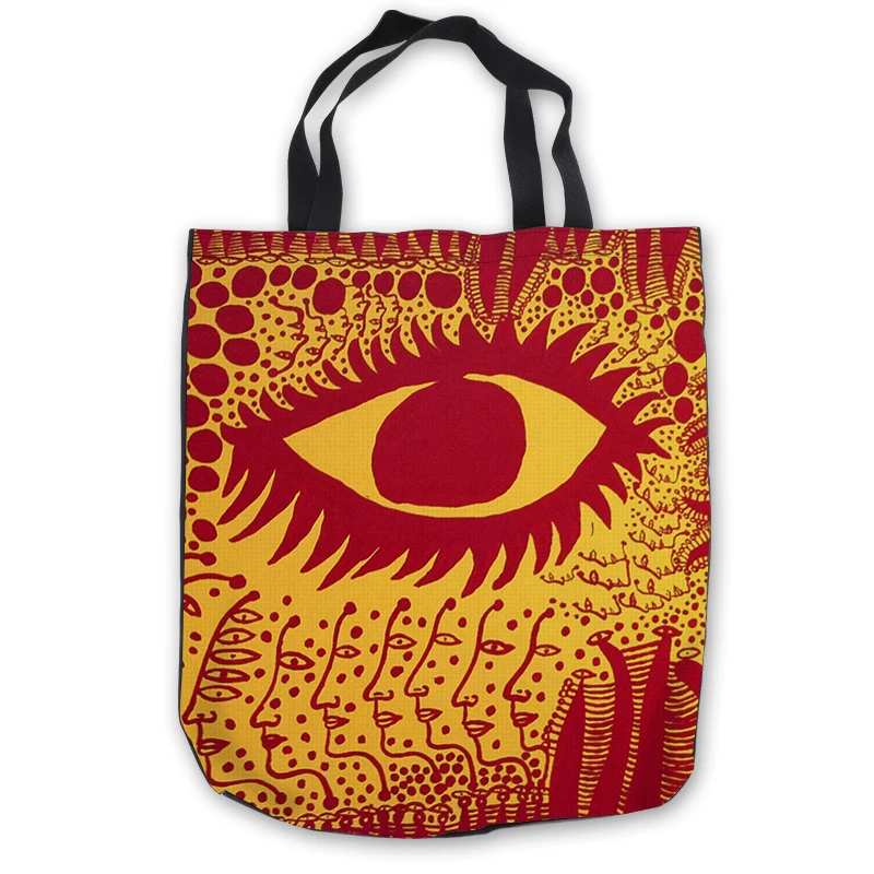 Пользовательские холст yayoi kusama ToteBags Ручные Сумки хозяйственная сумка