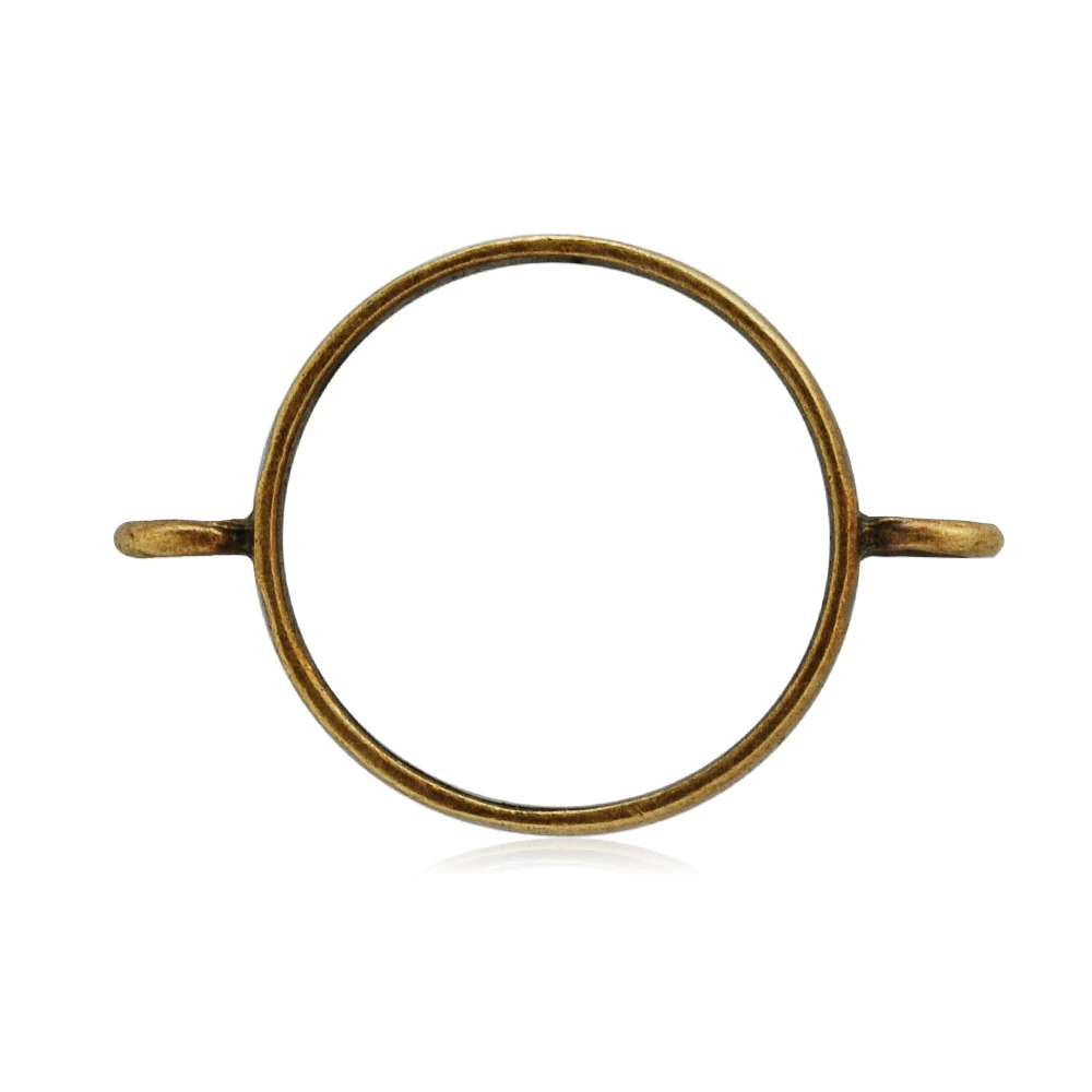 Ретро Сплав прессованный цветок открытая задняя рамка кулон с двойными ушами без