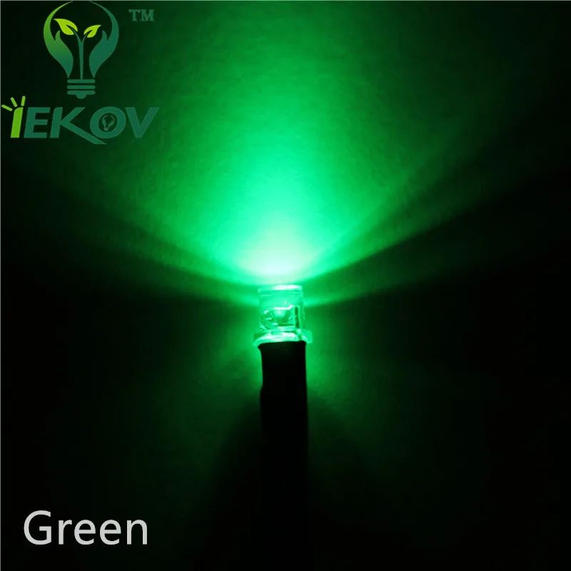 20 шт. LED 3 мм диод зеленые светодиоды 12 В Предварительно проводной см резистор