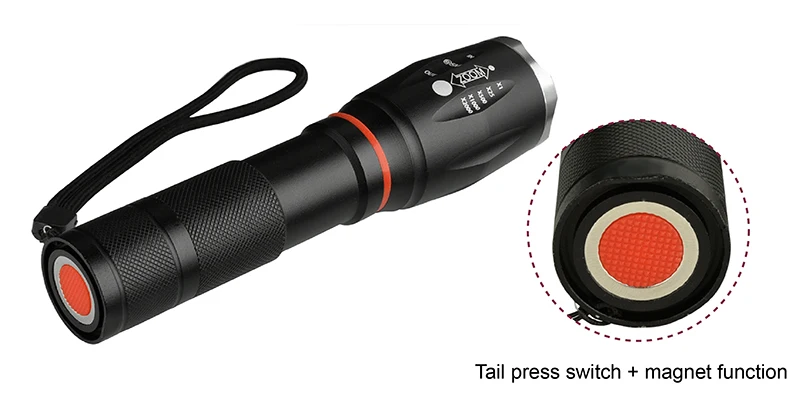 Z20 1005A CREE T6 светодиодный фонарик многофункциональный скрытый COB дизайн фонарик задний магнит дизайн 18650 батарея+ зарядное устройство+ подарок