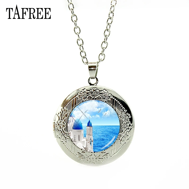TAFREE 2018 Новое греческое ожерелье с голубым изображением на острове Санторини