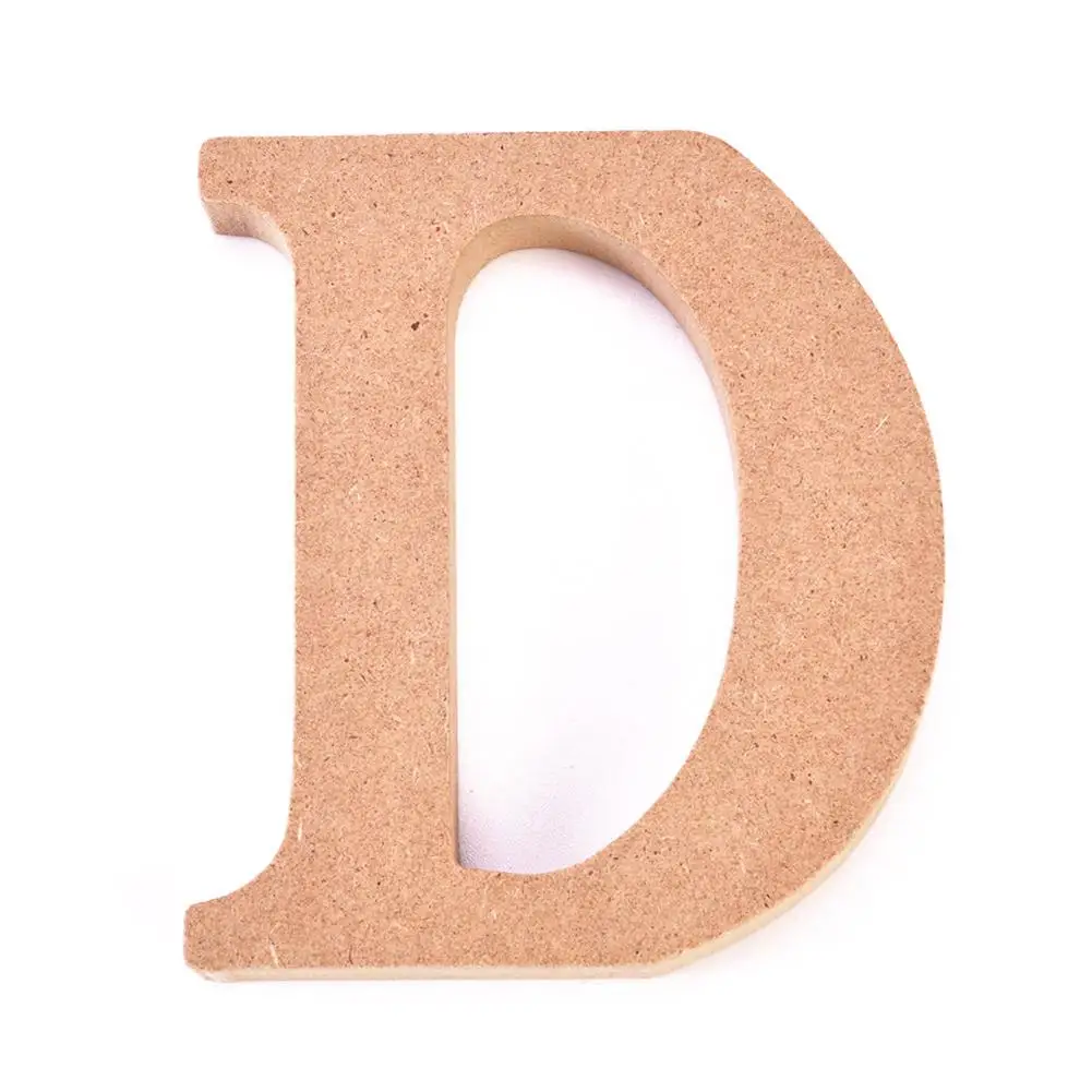 D DIY 26 больших A-Z Алфавит украшения деревянные поделки инновационные DIY буквы Украшения настольные орнаменты свадебное украшение Вечерние - Цвет: D