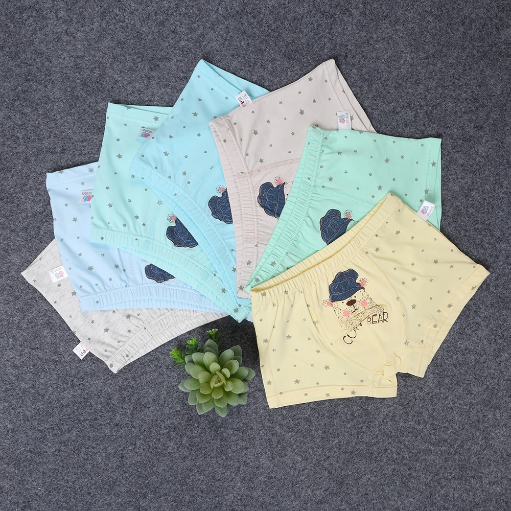 6 шт./ хлопкa нижнее белье для мальчиков летние мягкие дышащие детские трусы