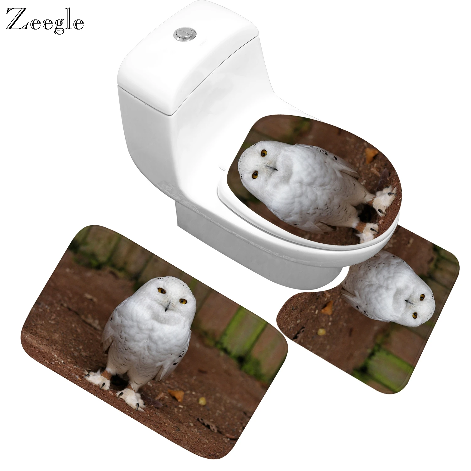 Zeegle 3D из пены с эффектом памяти 3 шт. коврики для ванной комнаты Набор анти
