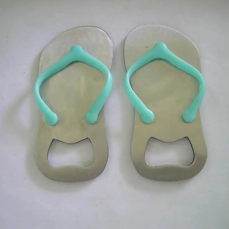 100 шт поп топ флип флоп открывалка для бутылок из нержавеющей стали тапочки