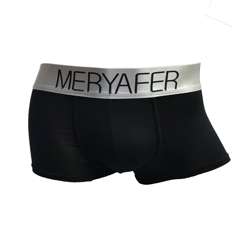 4 шт. мужские трусы боксеры с серебристыми краями|mens underwear boxers|underwear boxercueca boxer |