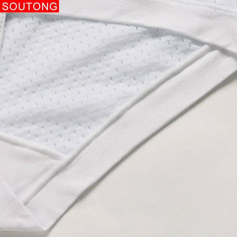 Мужские трусы брифы из сетчатой ткани Soutong мягкое сексуальное нижнее белье для