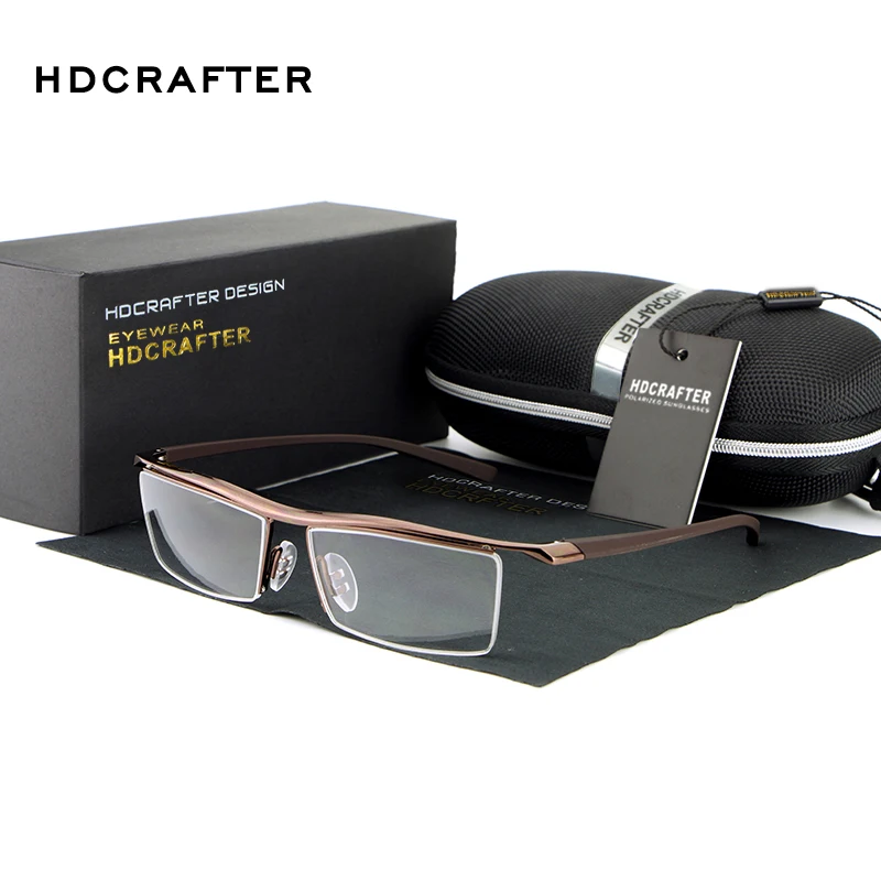 Очки HDCRAFTER 2018 мужские без оправы квадратная оправа для очков близорукости
