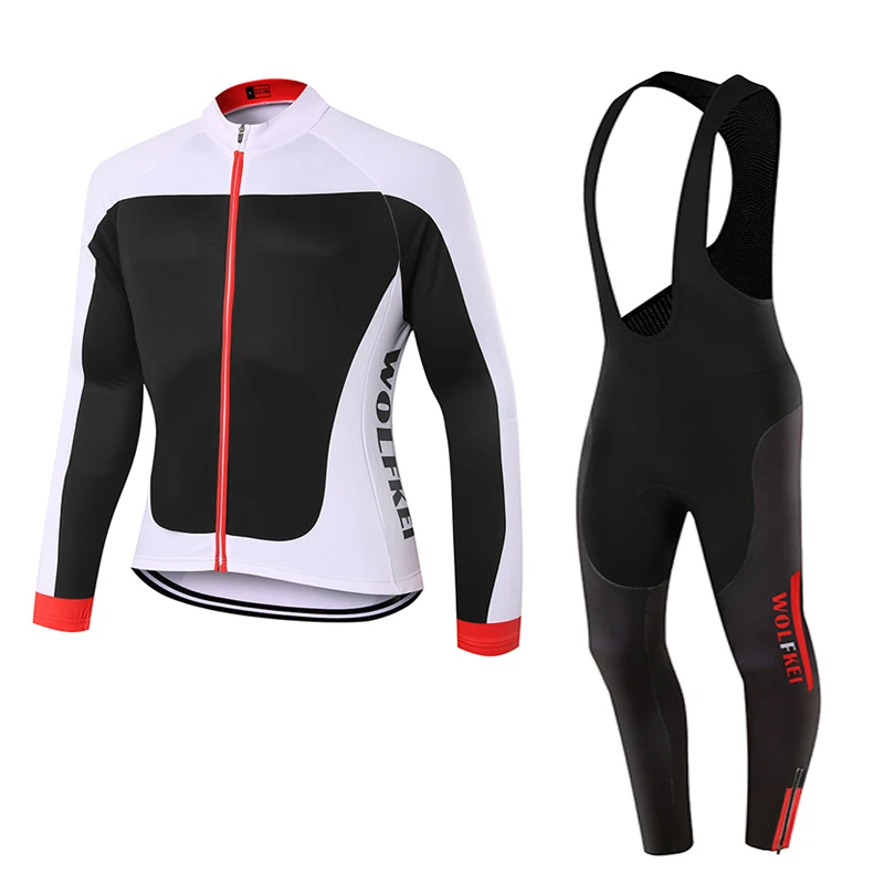 Новая одежда для велоспорта мужская Wolfkei с длинным рукавом Велоспорт Джерси mtb
