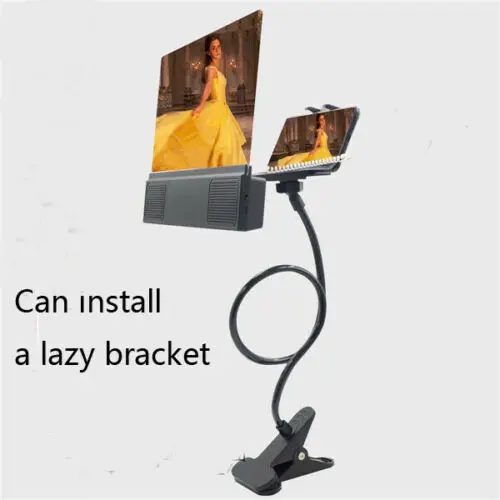 12'' Folding Mobile Phone Screen Magnifier 3D HD Screen Amplifier Stand Bracket