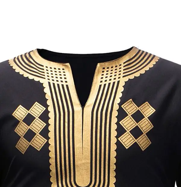 Африканские рубашки dashiki Мужская традиционная хлопковая футболка с длинным