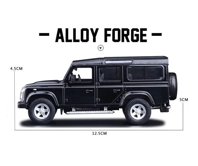 

High Simulation Exquisite Diecasts&Toy Vehicles RMZ city Car Styling Defender Police 1:36 Alloy Diecast SUV Model Doors Openable