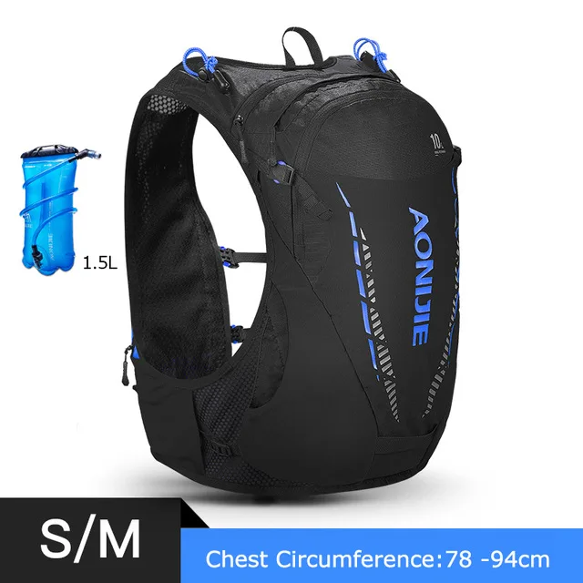 Blue S-M 1.5L AONIJIE 10L гидратационный рюкзак сумка Жилет Жгут водный Пузырь Туризм Велоспорт бег марафон гоночный рюкзак - Цвет: Blue S-M 1.5L