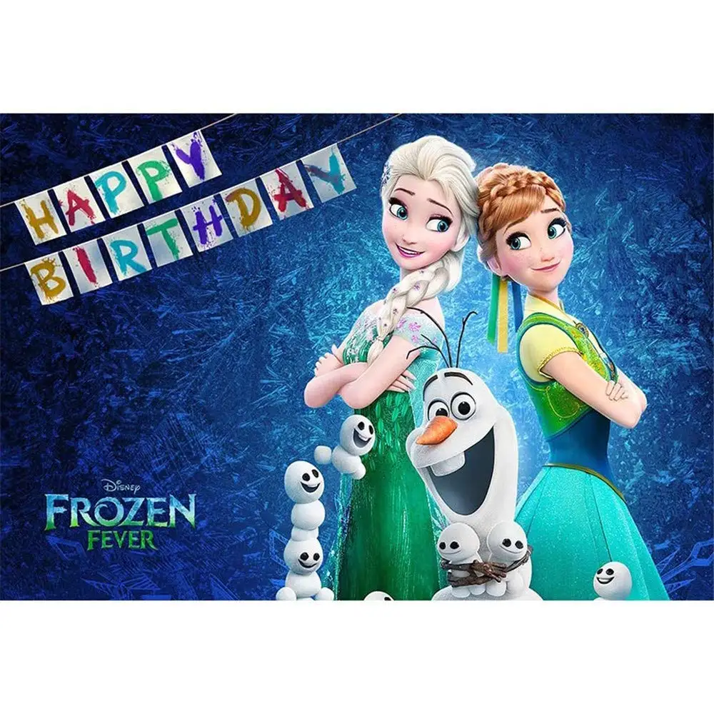 Фотофон из винила с изображением ледяного мороза Эльзы принцессы