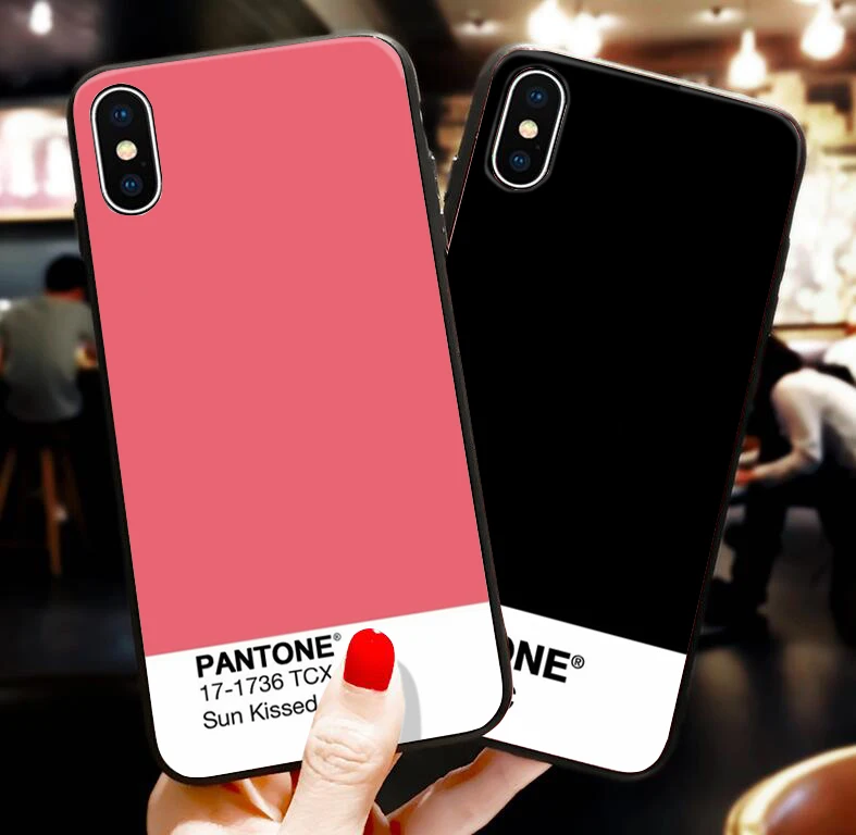 Индивидуальный Мягкий силиконовый чехол для телефона iPhone 7 7Plus X 6S 6 Plus DIY Pantone чехол для телефона для iPhone XS MAX XR 8 чистый цвет