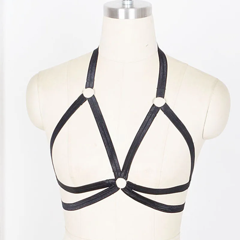 Женский бюстгальтер на бретельках нижнее белье эластичная портупея бондаж
