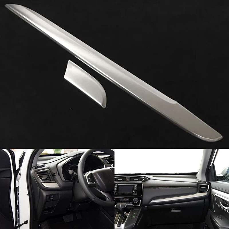 

2017-2018 For Honda CRV CR-V Accessories Interior Stainless Steel Middle Decoration Cover Trim 2pcs
