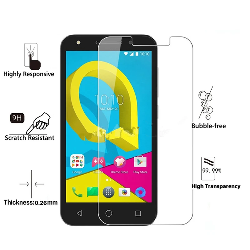 9H 2.5D 0 26 мм Закаленное стекло протектор для Alcatel One Touch U5 LED экран закаленное
