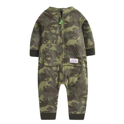 camouflage Новинка; Детский комбинезон; флисовый камуфляжный комбинезон на молнии для маленьких мальчиков; Рождественский комбинезон с высоким воротником; ropa para bebe; Одежда для младенцев - Цвет: camouflage