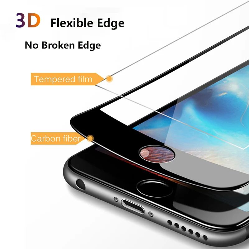 YAMIZOO Защитное стекло для iPhone 6 7 защита экрана 3D полное покрытие на 9 H мягкое