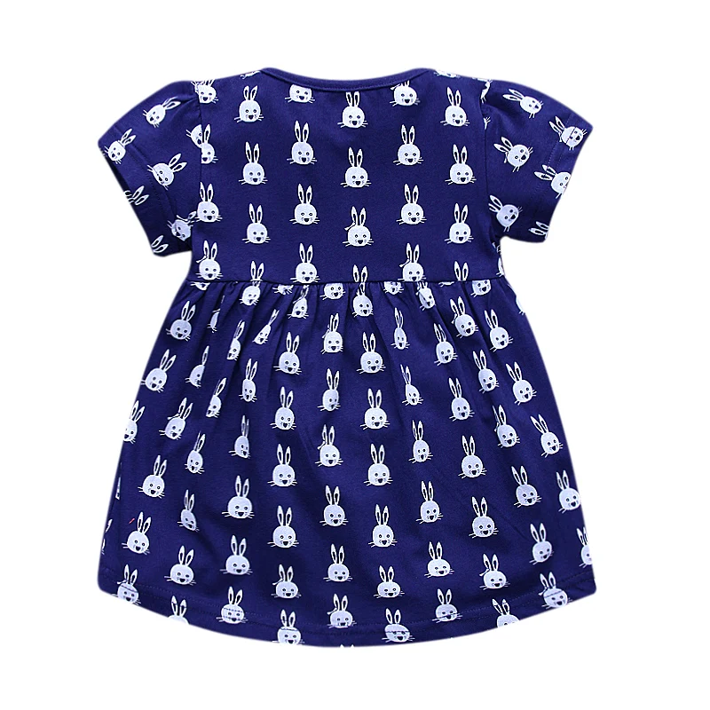 Платье для девочек Летнее платье с короткими рукавами Милое детское круглым