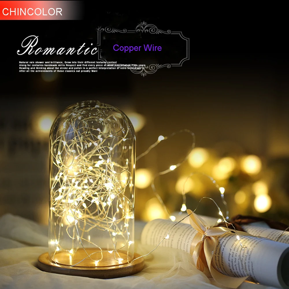 Праздничный светильник s медный/серебристый светодиодный 2 4 м 20 40 светодиодов на