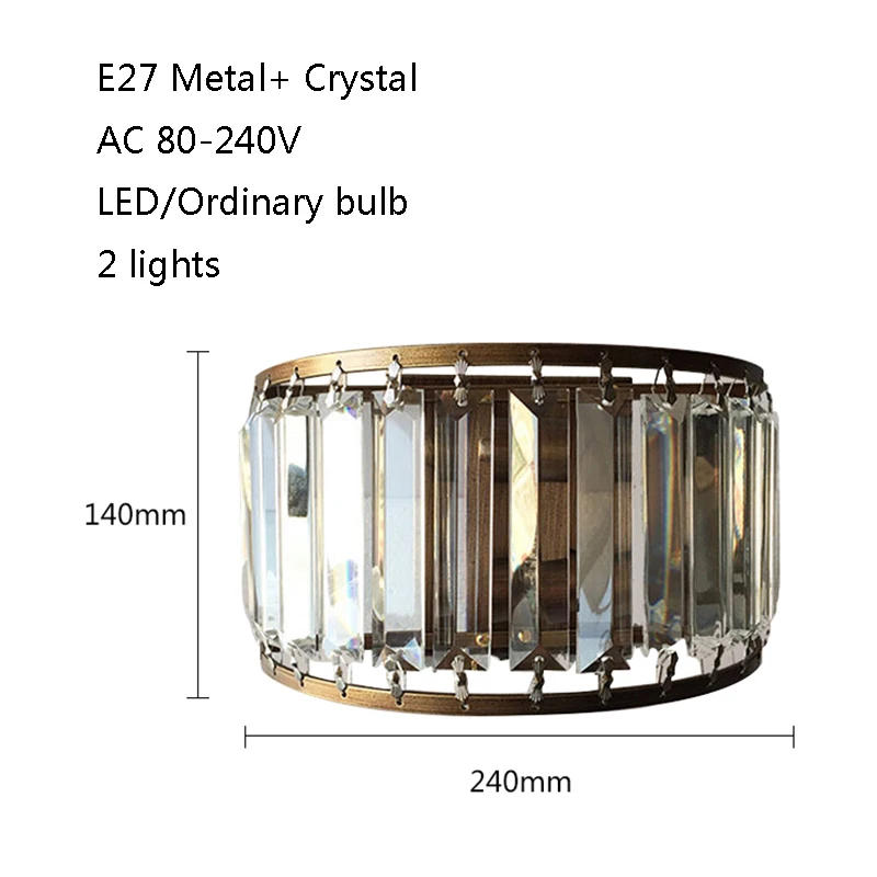Настенный светильник E14 светодиодный простой с переключателем|Комнатные